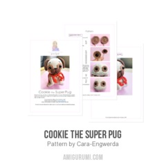 Cookie the Super Pug amigurumi pattern by Cara Engwerda