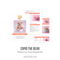 Cupid the Bear amigurumi pattern by Cara Engwerda