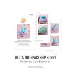 Delta the Spaceship Bunny amigurumi pattern by Cara Engwerda