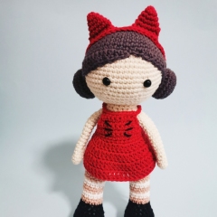 Ebony the Little Doll amigurumi pattern by Cara Engwerda