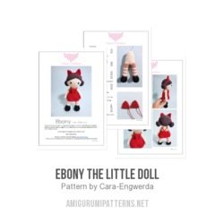 Ebony the Little Doll amigurumi pattern by Cara Engwerda