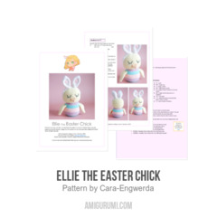 Ellie the Easter Chick amigurumi pattern by Cara Engwerda