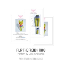 Filip the French Frog amigurumi pattern by Cara Engwerda