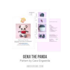 Genji the Panda amigurumi pattern by Cara Engwerda