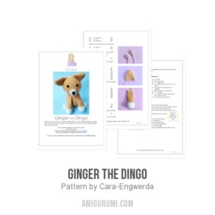 Ginger the Dingo amigurumi pattern by Cara Engwerda