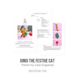Gingi the Festive Cat amigurumi pattern by Cara Engwerda
