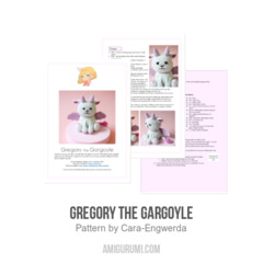 Gregory the Gargoyle amigurumi pattern by Cara Engwerda
