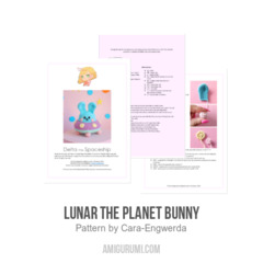 Lunar the Planet Bunny amigurumi pattern by Cara Engwerda