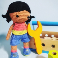 Maggie the Little Doll amigurumi pattern by Cara Engwerda