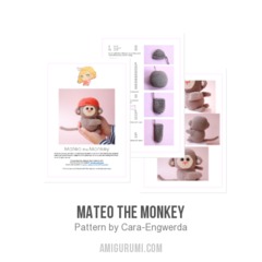 Mateo the Monkey amigurumi pattern by Cara Engwerda