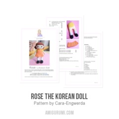 Rose the Korean Doll amigurumi pattern by Cara Engwerda