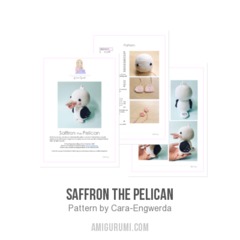 Saffron the Pelican amigurumi pattern by Cara Engwerda