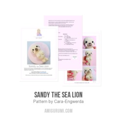 Sandy the Sea Lion amigurumi pattern by Cara Engwerda