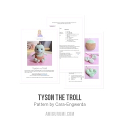 Tyson the Troll amigurumi pattern by Cara Engwerda