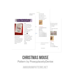 Christmas Mouse amigurumi pattern by PoseyplacebyDenise