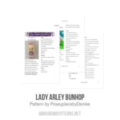 Lady Arley Bunhop amigurumi pattern by PoseyplacebyDenise