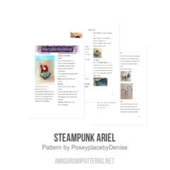 Steampunk Ariel amigurumi pattern by PoseyplacebyDenise