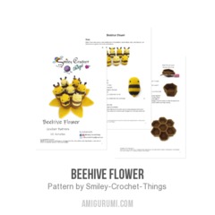Beehive Flower amigurumi pattern by Smiley Crochet Things