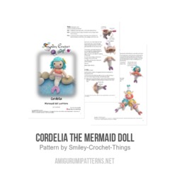 Cordelia the Mermaid Doll amigurumi pattern by Smiley Crochet Things