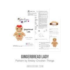 Gingerbread Lady amigurumi pattern by Smiley Crochet Things