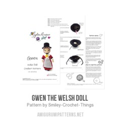 Gwen the Welsh Doll  amigurumi pattern by Smiley Crochet Things