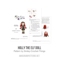 Holly the Elf Doll amigurumi pattern by Smiley Crochet Things