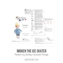 Imogen the Ice Skater amigurumi pattern by Smiley Crochet Things