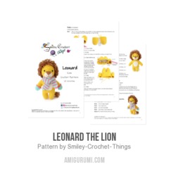 Leonard the Lion amigurumi pattern by Smiley Crochet Things