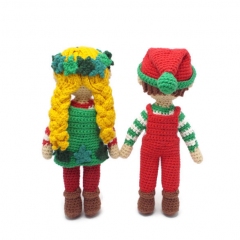 Little Autumn & Christmas Elves amigurumi pattern by Smiley Crochet Things