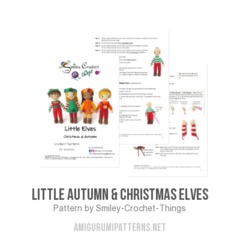 Little Autumn & Christmas Elves amigurumi pattern by Smiley Crochet Things