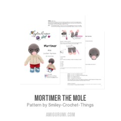 Mortimer the Mole amigurumi pattern by Smiley Crochet Things