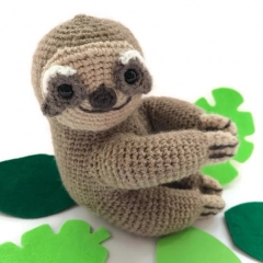 Sebastian the Sloth  amigurumi pattern by Smiley Crochet Things