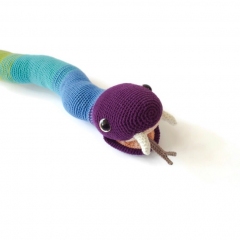 Septimus the Rainbow Snake amigurumi pattern by Smiley Crochet Things