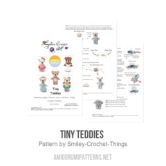 Tiny Teddies  amigurumi pattern by Smiley Crochet Things