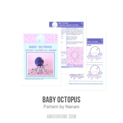 Baby Octopus amigurumi pattern by Nanani