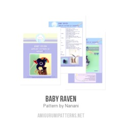 Baby Raven amigurumi pattern by Nanani