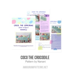 Coco the crocodile  amigurumi pattern by Nanani