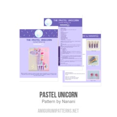 Pastel Unicorn amigurumi pattern by Nanani