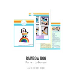 Rainbow Dog amigurumi pattern by Nanani