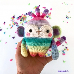 Rainbow Monkey amigurumi pattern by Nanani