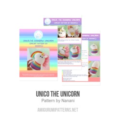 Unico the Unicorn amigurumi pattern by Nanani