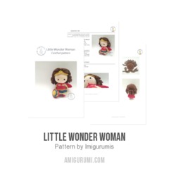 Little Wonder Woman amigurumi pattern by Imigurumis