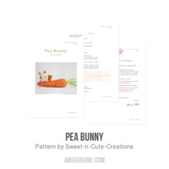 Pea Bunny amigurumi pattern by Sweet N' Cute Creations