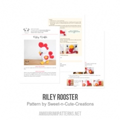 Riley Rooster amigurumi pattern by Sweet N' Cute Creations