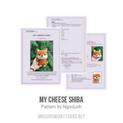 My Cheese Shiba amigurumi pattern by NgocLinh
