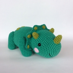 Dino Triceratops George amigurumi pattern by Yarn Handmade
