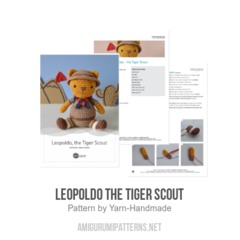 Leopoldo the Tiger Scout amigurumi pattern by Yarn Handmade