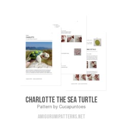 Charlotte the sea turtle amigurumi pattern by Cucapuntoes