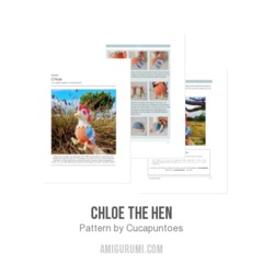 Chloe the hen amigurumi pattern by Cucapuntoes