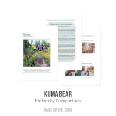 Kuma bear amigurumi pattern by Cucapuntoes